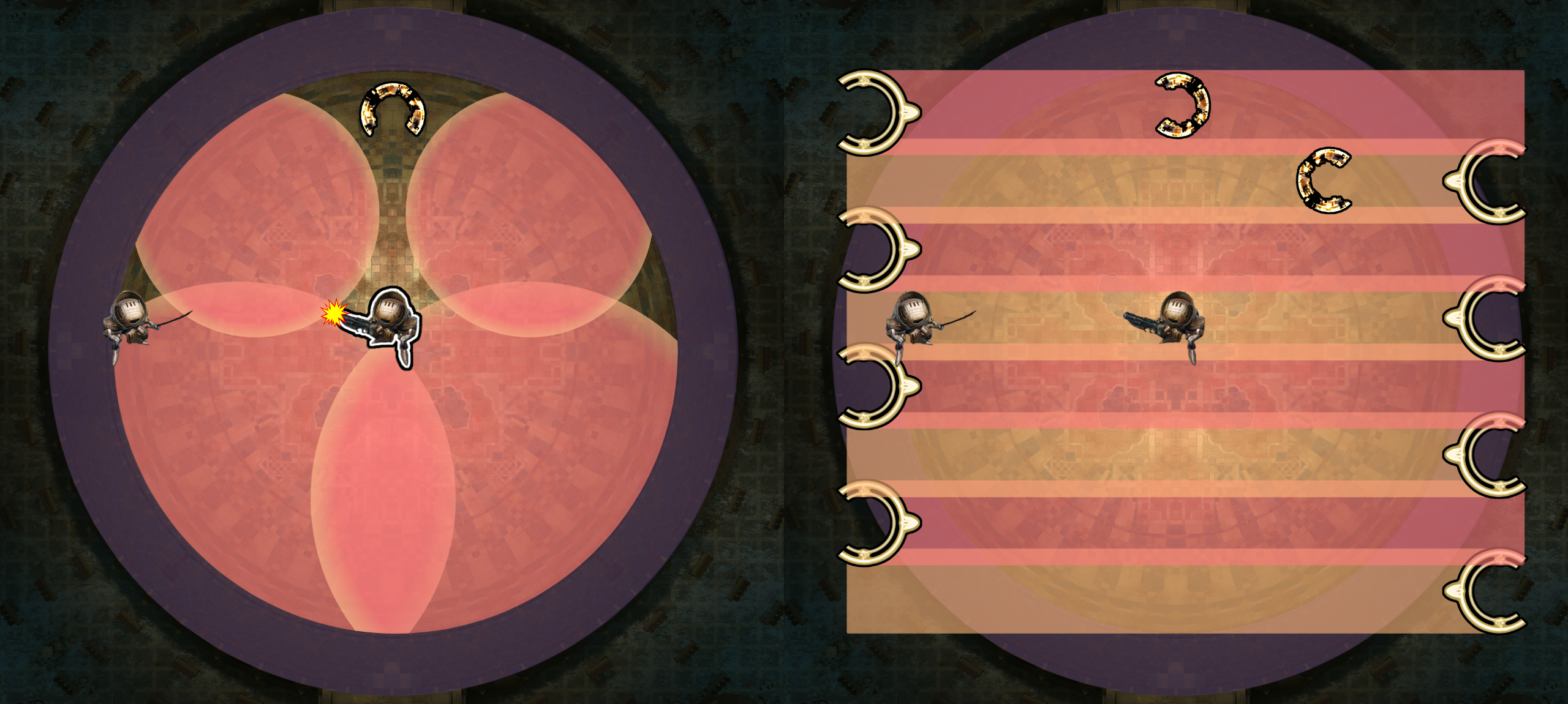 Boule de feu tourbillonnante + Tir tous azimuts